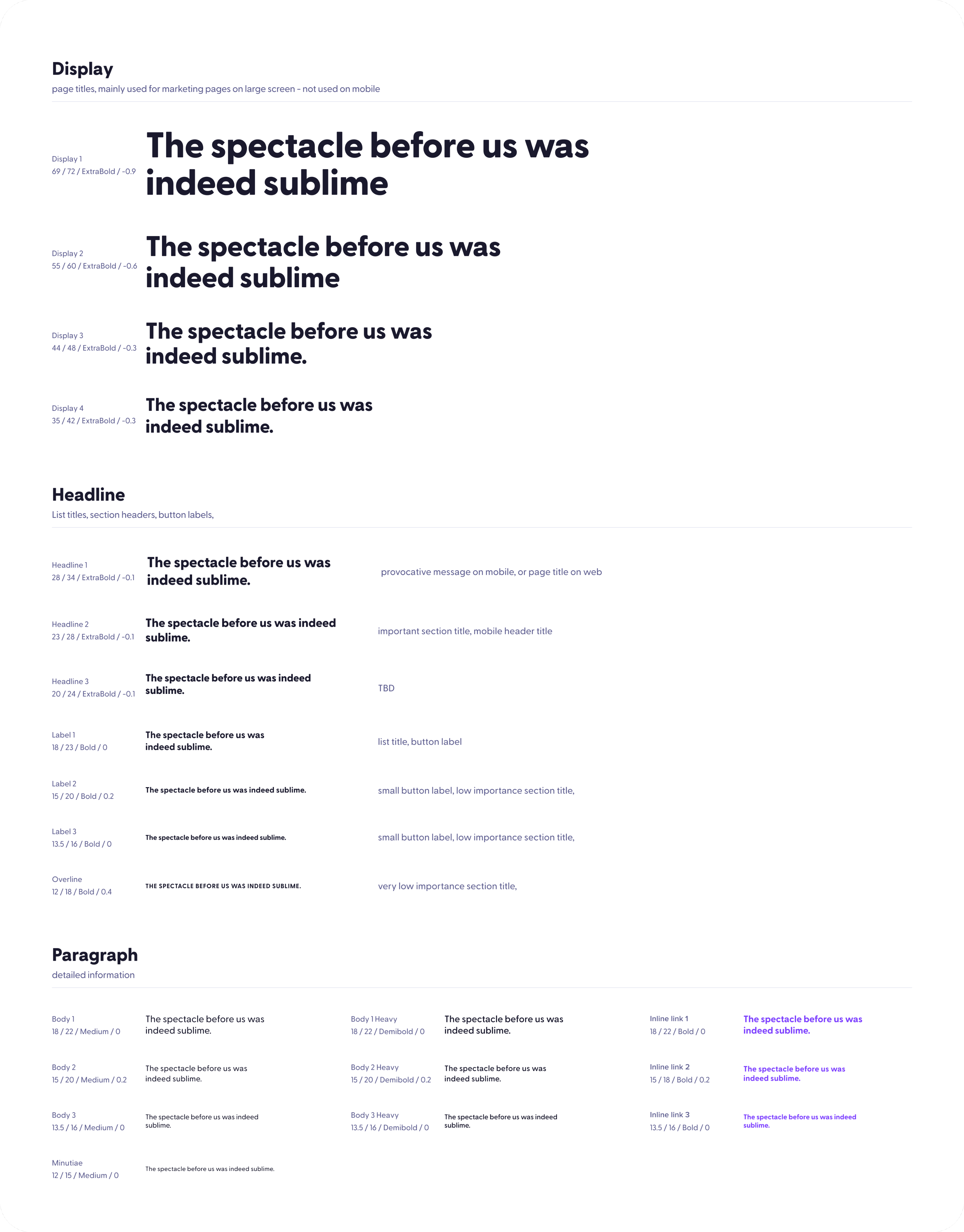 DDS v1 typography scale and text styles