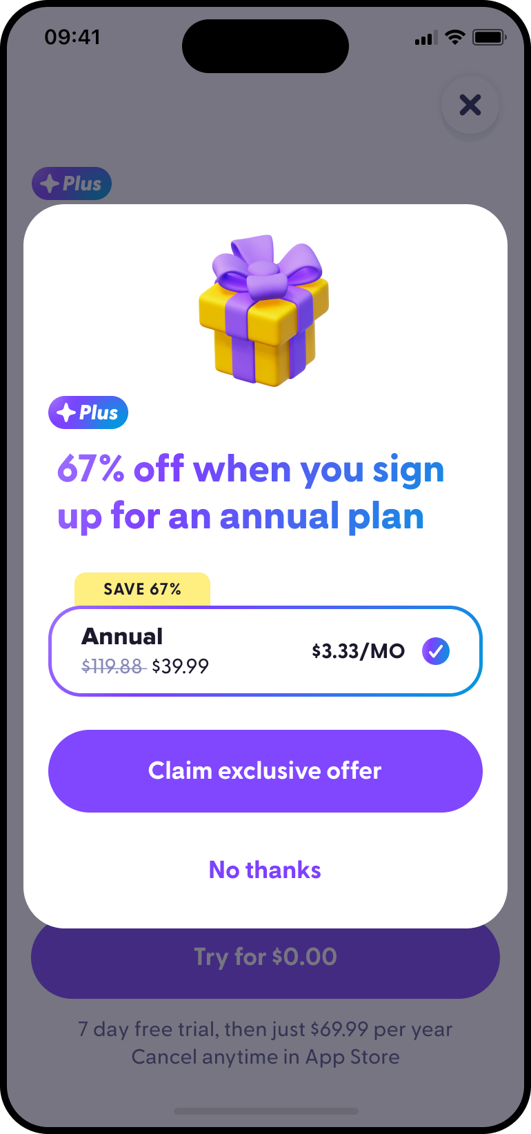 Double confirm offer phone screen